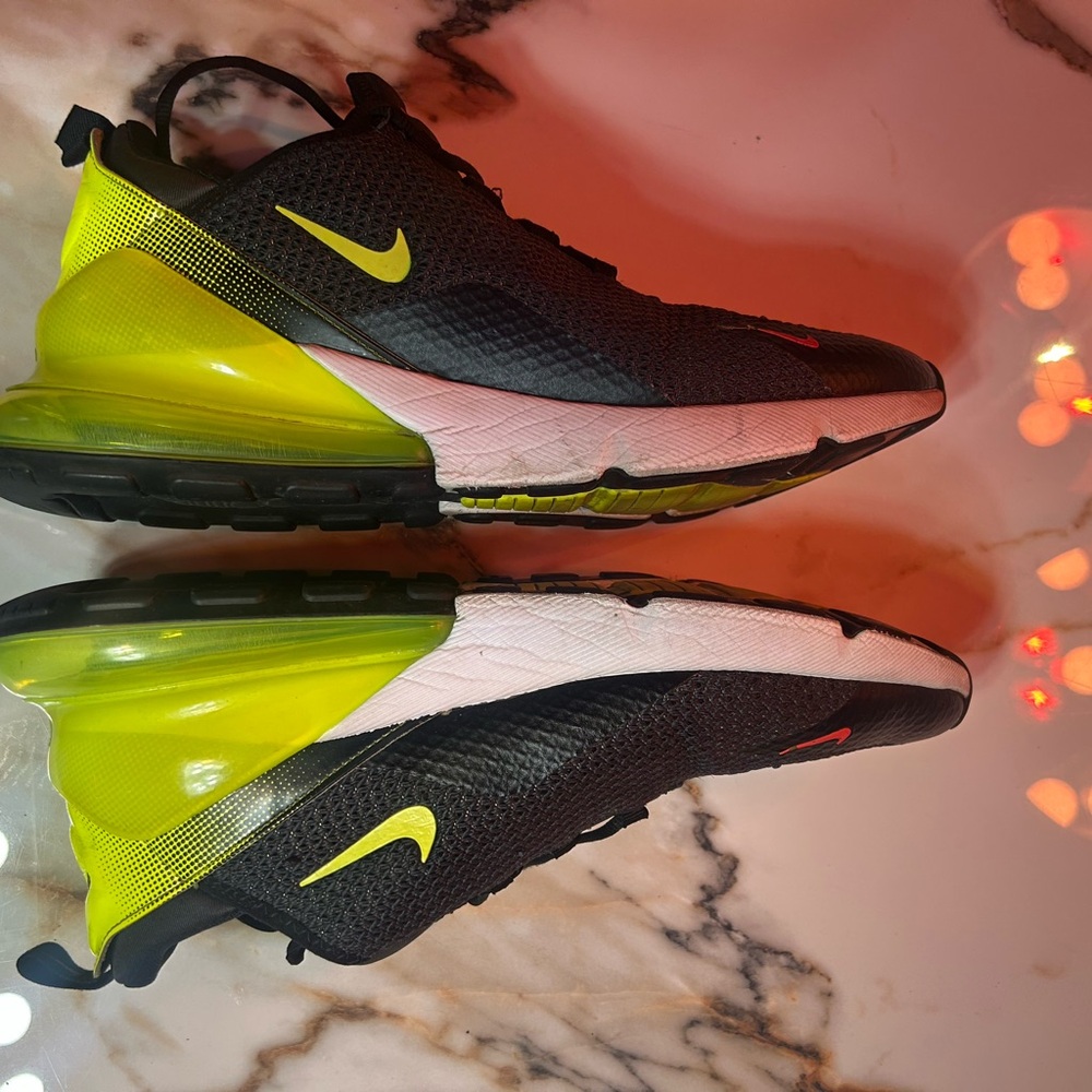 Nike Air Max 270 Men’s Sneakers - Black, Neon Yellow, Red - Picture 3 of 6